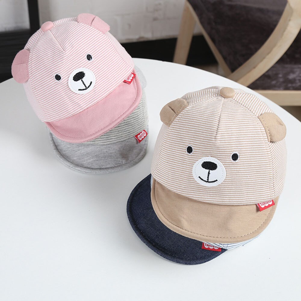 Newborn Toddler Kids Baby Girl Boy Visor Baseball Cat Little Ear Cap Warm Hat